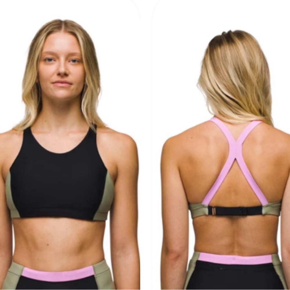 pRana Baja Bound Black Color Block Swim Top XS
NWT